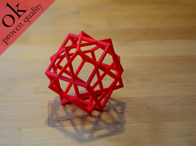 3cubes in Red Processed Versatile Plastic