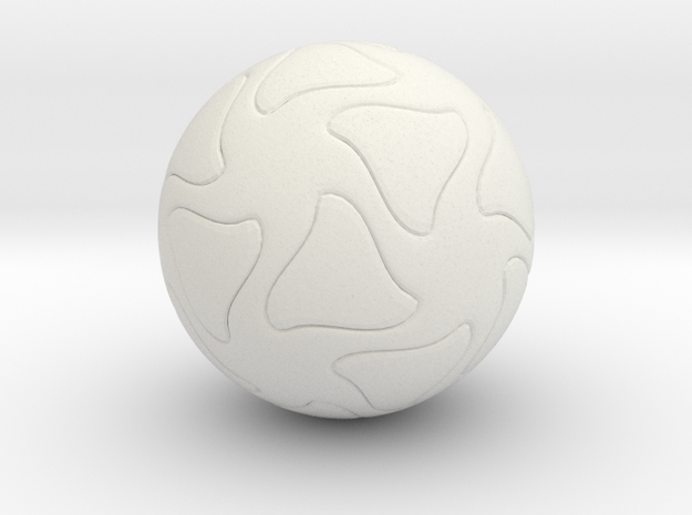 Star Sphere  in White Natural Versatile Plastic