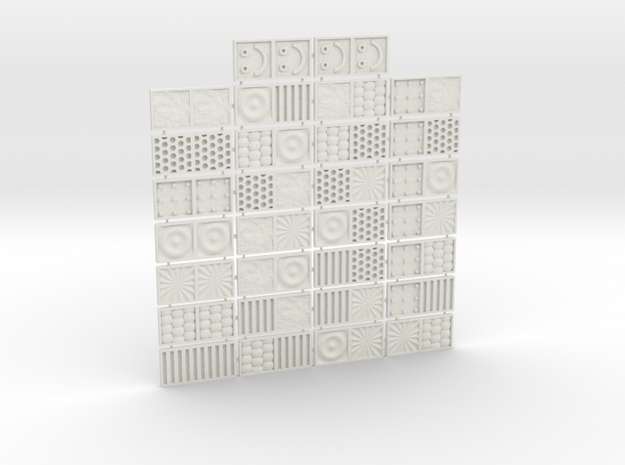 Tactile Texture Dominoes for the blind 1.0 in White Natural Versatile Plastic