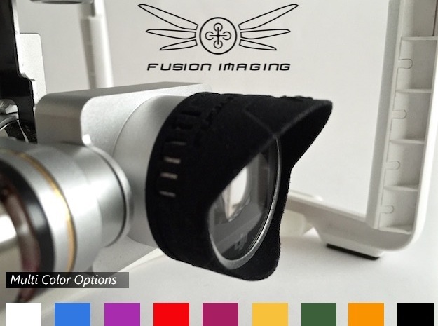 DJI Phantom 3 Lens Hood in Black Natural Versatile Plastic
