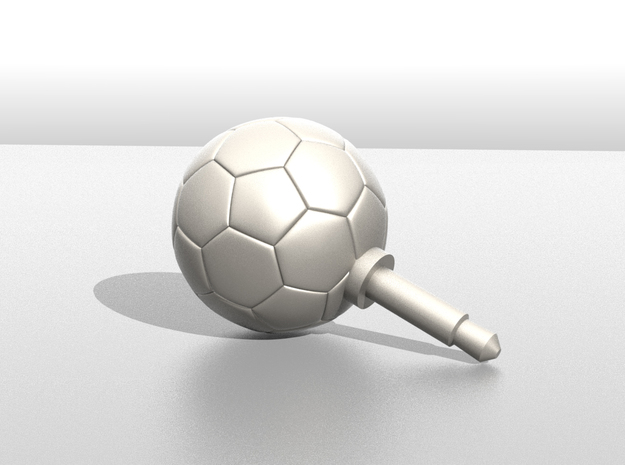 Soccer Ball Phone jack accessories in Blue Processed Versatile Plastic