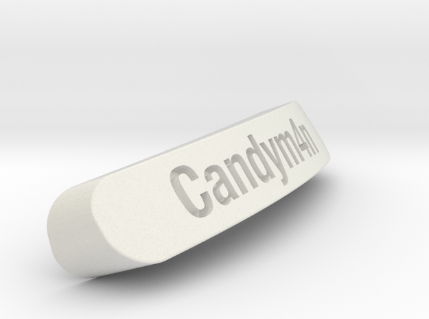 Candym4n Nameplate for Steelseries Rival in White Natural Versatile Plastic