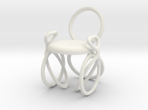 Chair No. 40 in White Natural Versatile Plastic