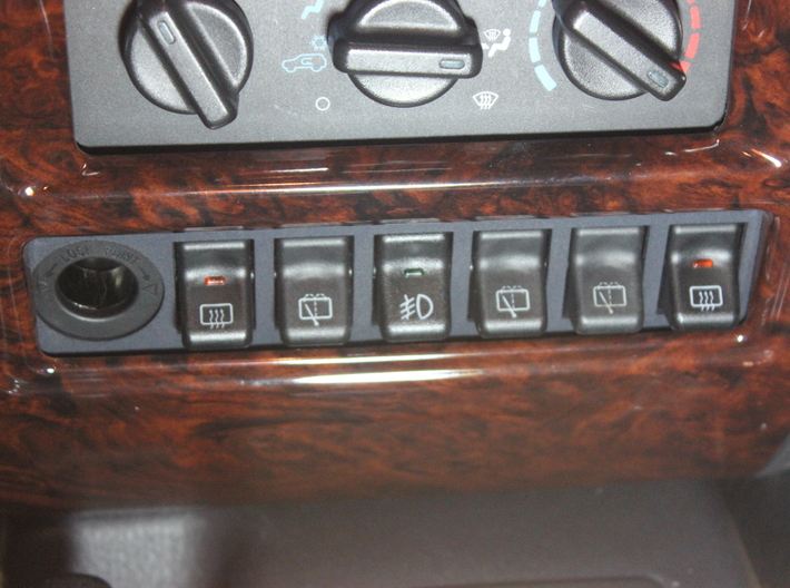 9701 Jeep Cherokee XJ 6 switch bezel Driver Power