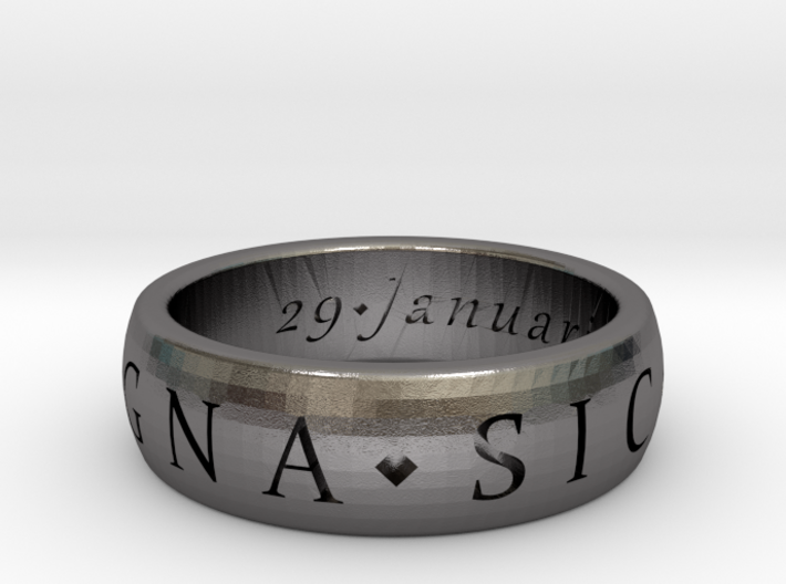 Size 7 Sir Francis Drake, Sic Parvis Magna Ring (X44GCMZGT) by Braden_E