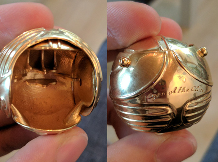 Golden Snitch Ring Box with Wings 