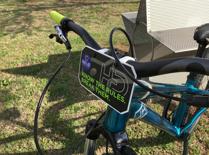 bike rack number plate holder