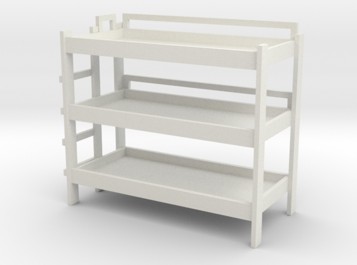 white triple bunk bed